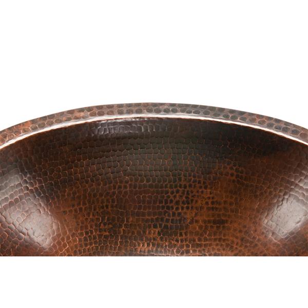 Premier Copper Products Oval Sink - Copper - 19-in x 14-in x 6-in