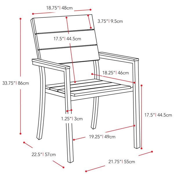 Ensemble de 2 chaises Gallant pour la terrasse