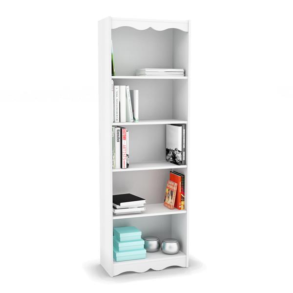 CorLiving 72-in x 24-in x 12- in Frost White Tall Bookcase