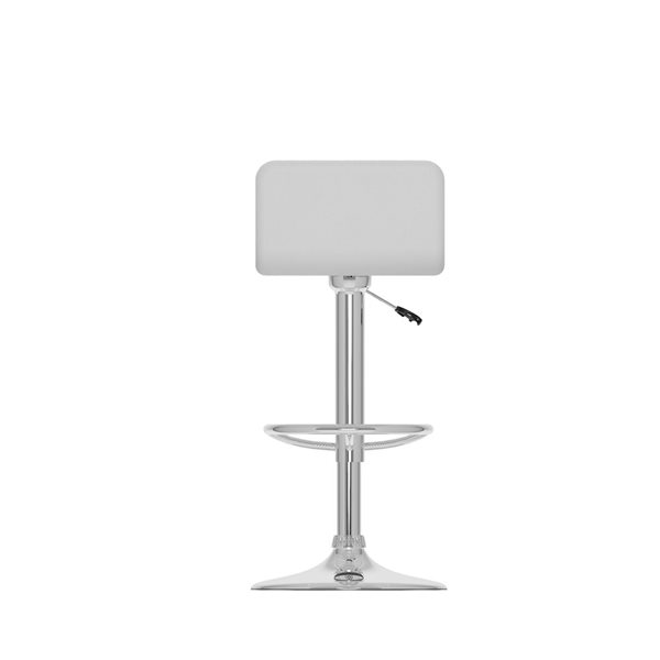 CorLiving Adjustable (25in-33in) Low Back White Faux Leather Barstool (Set of 2)
