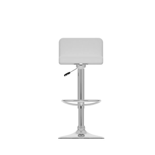 CorLiving Adjustable (25in-33in) Low Back White Faux Leather Barstool (Set of 2)