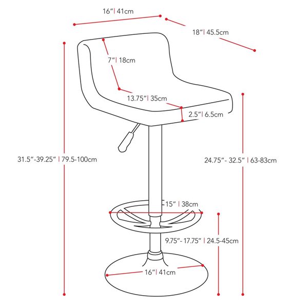 CorLiving Adjustable (25in-33in) Low Back White Faux Leather Barstool (Set of 2)