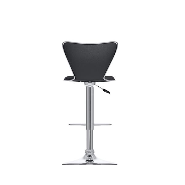 CorLiving Black Leatherette Adjustable Bar Stool (Set of 2)