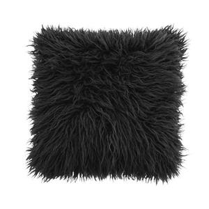 Millano Collection Dark Gray Faux Fur Decorative Cushion