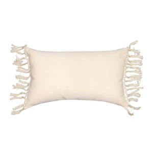 Millano Collection 12.00-in x 20-in Ivory Canvas Decorative Cushion