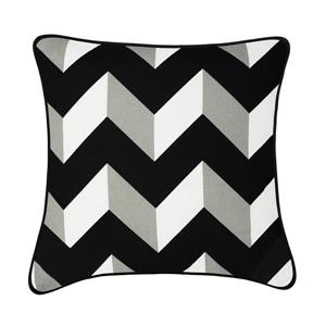 Millano 18-in Black Herringbone Verde Decorative Cushion
