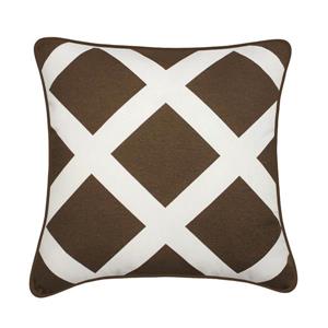 Coussin décoratif Duncan, brun