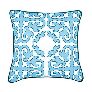 Millano Collection Tangier Light Blue and White Decorative Cushion