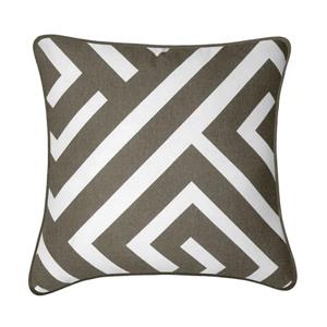 Millano Collection Maize 18-in Brown/White Decorative Cushion