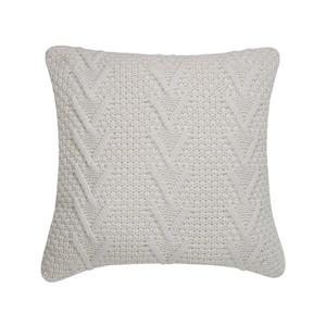 Millano Collection 18-in White Cable Knit Decorative Cushion