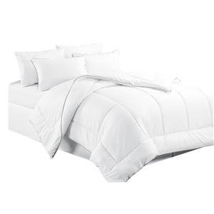 Millano Collection White Polyester 3 Piece Double Quilt Set