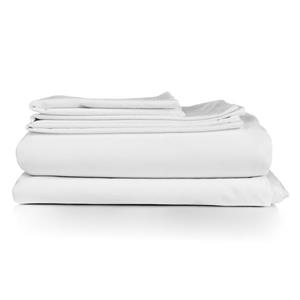 Housse de couette Milano, très grand lit, blanc, 4 pièces