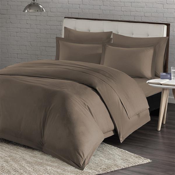 Piece Brown Duvet Cover Set, Grey And Brown Duvet Cover