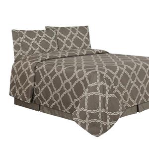 Millano Trellis Polyester Multiple Colours King Sheet Set (4 Pieces)