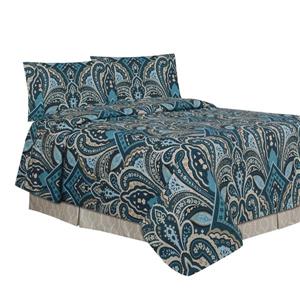 Millano Paisley Sheet Set - King - Polyester - 4 Pieces