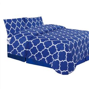 Holbrooke Polyeste Multiple Colours King Sheet Set (4 Pieces)