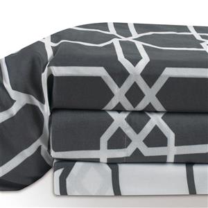 Millano Chandler Polyester Multiple Colours Double Sheet Set (4 Pieces)