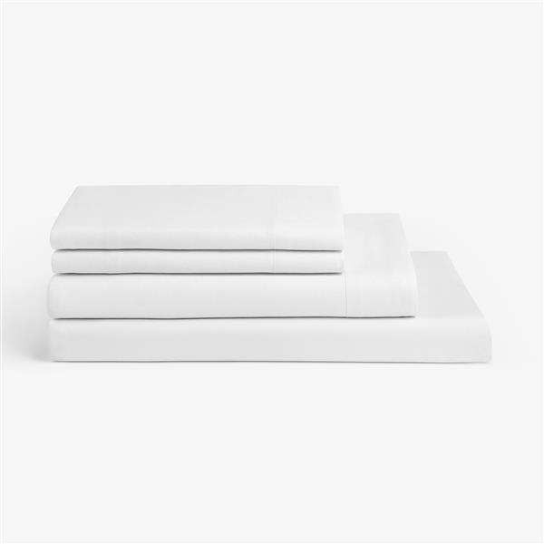 Millano 1200 Thread-Count Polyester White Spa Queen Sheet Set (4 Pieces)
