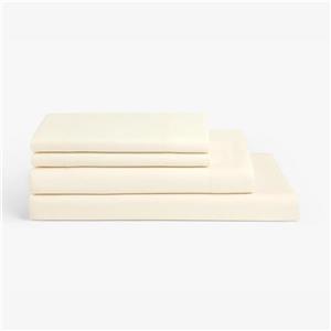 Millano 1200 Thread-Count Polyester Off-White Spa Double Sheet Set (4 Pieces)