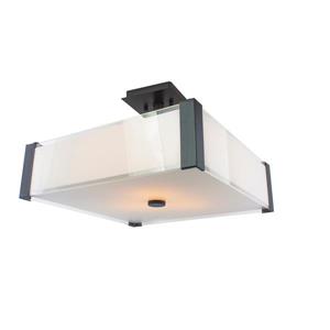 Levico Lighting Verona 3-Light Oil-Rubbed Bronze 16.5-in x 16.5-in x 13-in Semi-Flush Mount