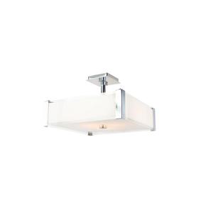Levico Lighting Verona 3-Light Polished Chrome 16.5-in x 16.5-in x 13-in Semi-Flush Mount