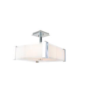 Levico Lighting Verona 3-Light Polished Chrome 14-in x 14-in x 12-in Semi-Flush Mount