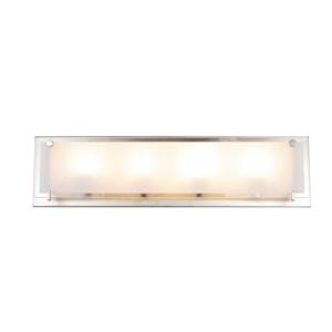 Levico Lighting Bree 4-Light Brushed Nickel 24-in Vanity Light