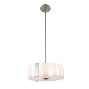 Levico Lighting Capri 15-in Brushed Nickel 3 Light Pendant