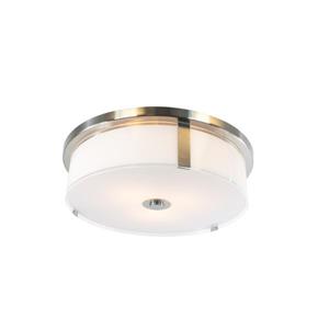 Levico Lighting Capri 20-in Brushed Nickel 3-Light Flush Mount Light