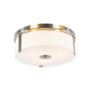 Levico Lighting Capri 17-in Brushed Nickel 3-Light Flush Mount Light