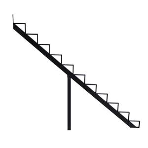 Rebord d'escalier 11 marches, 7,5 po x 9 po, aluminium, noir