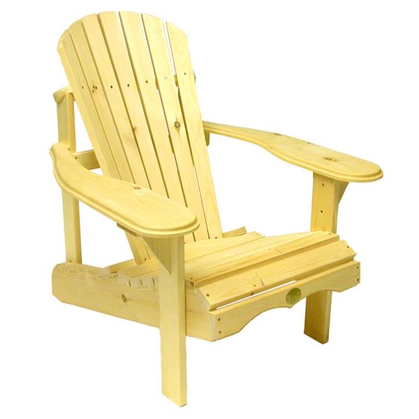 The Bear Chair Company Adirondack Outdoor Chair White Pine ...