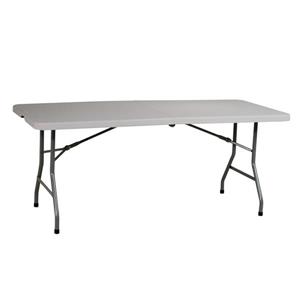 Work Smart™ Rectangular Folding Table 72-in Grey