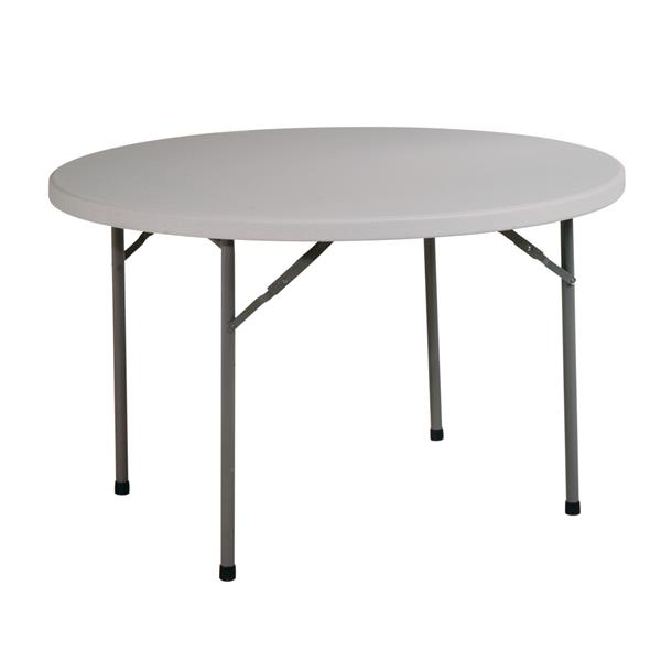 Work Smart Round Folding Table 48 In, Round Folding Table 48