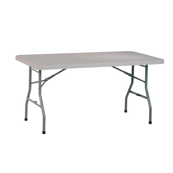 Work Smart™ 60-in Grey Rectangular Folding Table