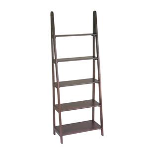 OSP Designs 72-in x 26.75-in x 14.25-in Espresso Ladder Bookcase