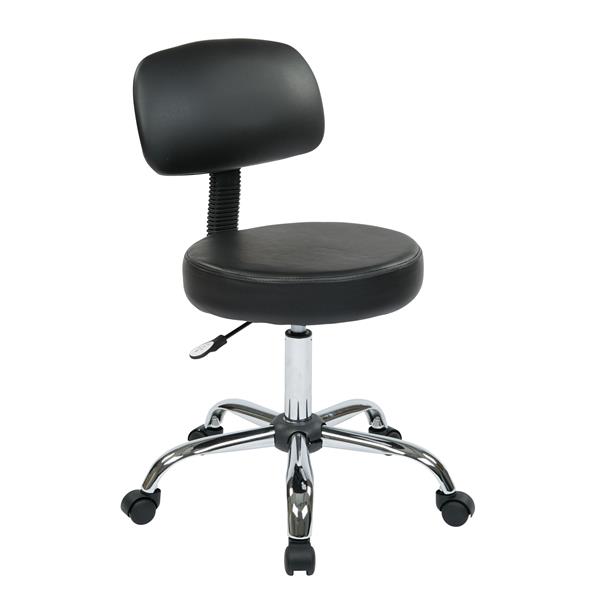 Work Smart™ 19.5-in Black Vinyl Stool