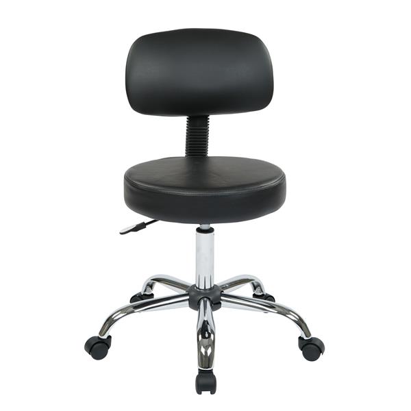 Work Smart™ 19.5-in Black Vinyl Stool