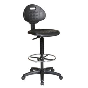 Work Smart™ 32.00-in x 18.50-in Black Drafting Chair