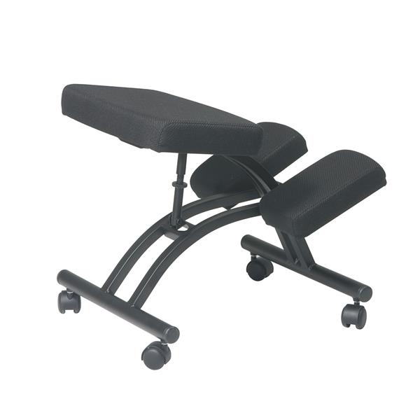 Work Smart™ 28.00-in x 17.00-in Black Ergonomic Knee Chair