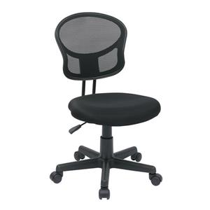 OSP Designs Mesh Office Chair - Adjustable Height - Black