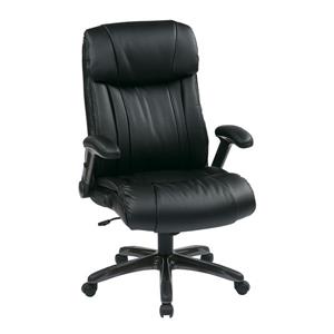 Work Smart™ Black Leather Office Chair