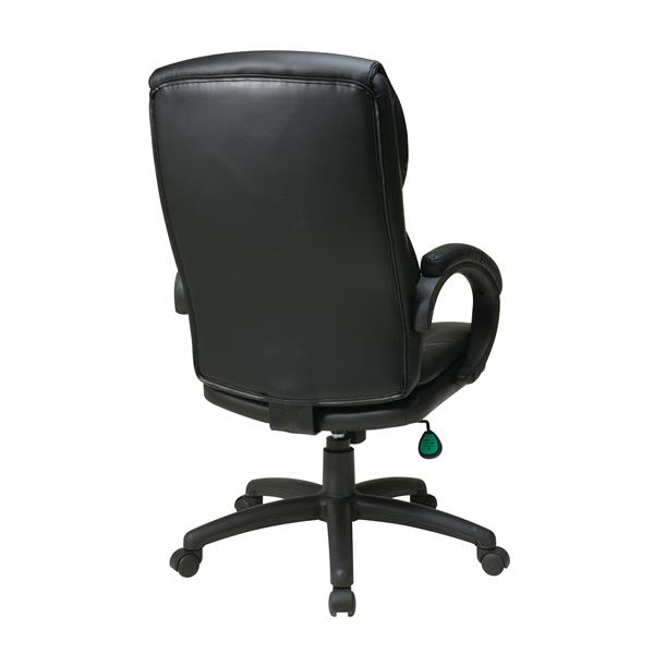 Work Smart™ Black High Back Leather Chair