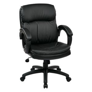 Work Smart™ Black Leather Chair