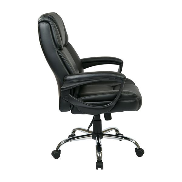 Work Smart™ Black Leather Chair