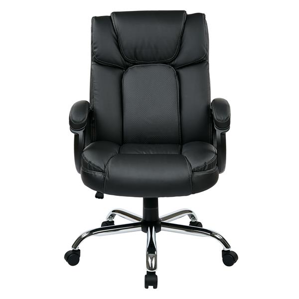 Work Smart™ Black Leather Chair