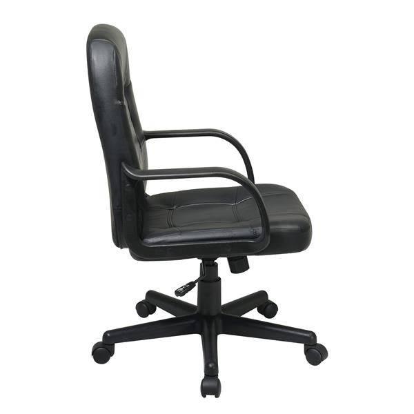 Work Smart™ Black Leather Chair