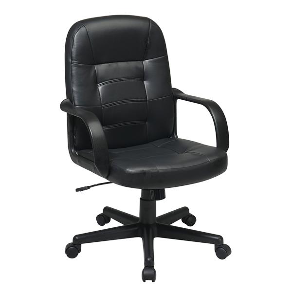 Work Smart™ Black Leather Chair