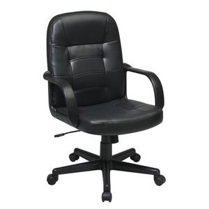 Work Smart™ Black Leather Chair