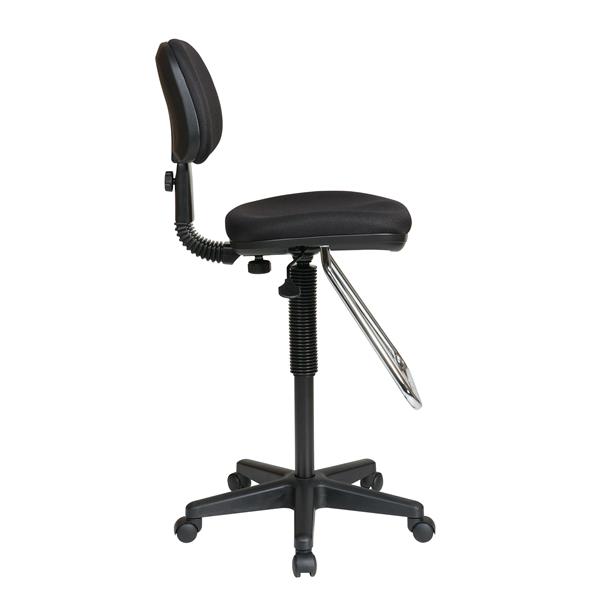Work Smart™ 34.25-in x 17.50-in Black Foam Chair
